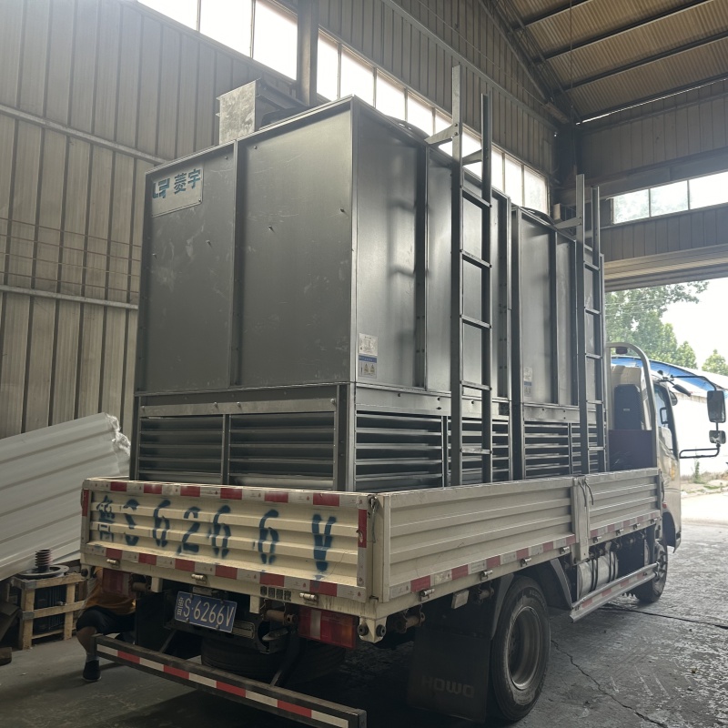 安徽合肥菱宇車載式方形逆流式鋼板冷卻塔整機出貨到客戶現場
